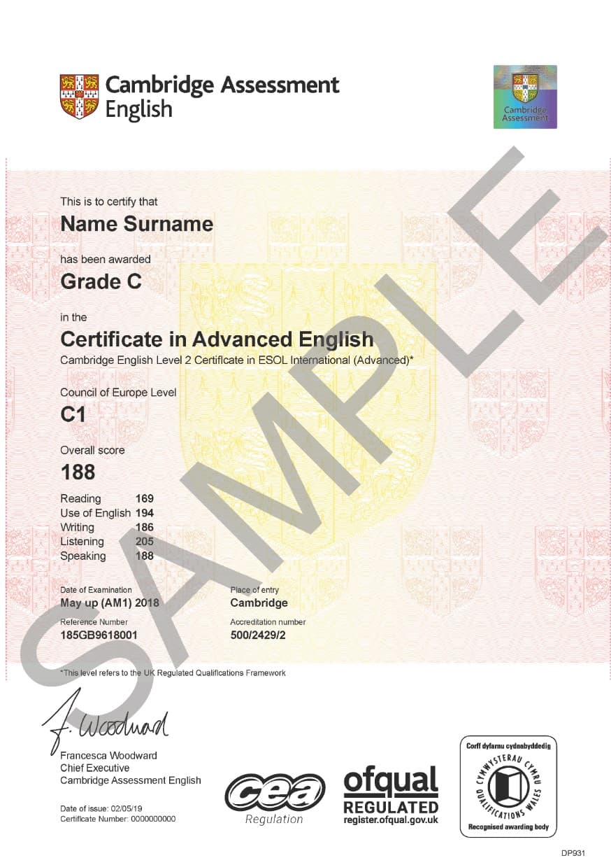 language certificate
